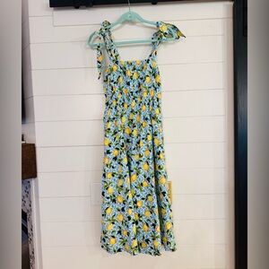 Lemon Print Sundress lands end size XS